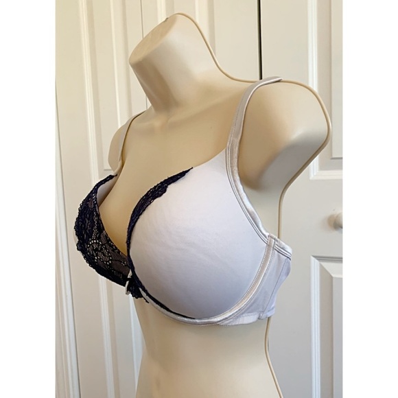 CACIQUE Sz 42C Smooth Lace Trimmed Push Up T-Shirt Bra - Picture 3 of 7
